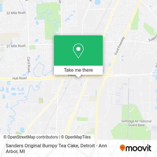 Sanders Original Bumpy Tea Cake map