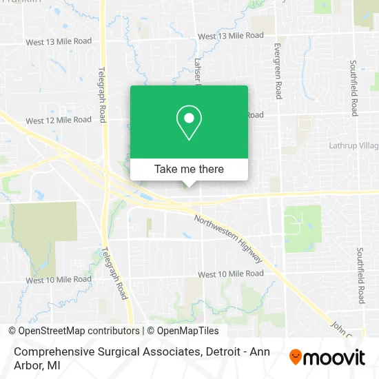 Comprehensive Surgical Associates map