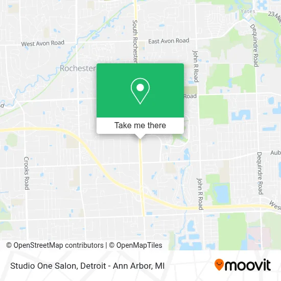 Studio One Salon map