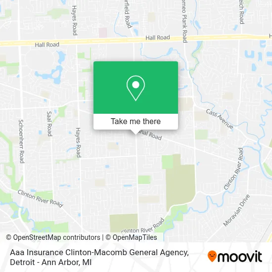 Aaa Insurance Clinton-Macomb General Agency map