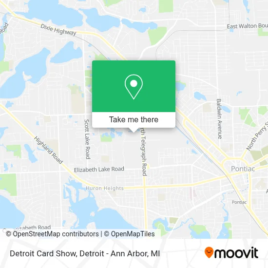 Detroit Card Show map