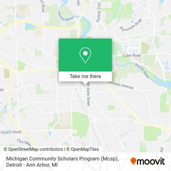 Michigan Community Scholars Program (Mcsp) map