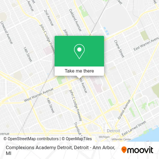 Complexions Academy Detroit map