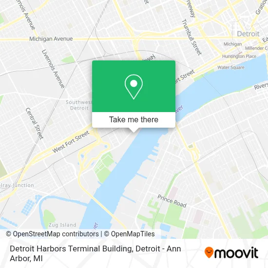 Detroit Harbors Terminal Building map