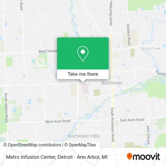 Metro Infusion Center map