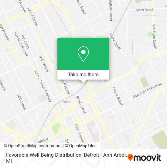 Favorable Well-Being Distribution map