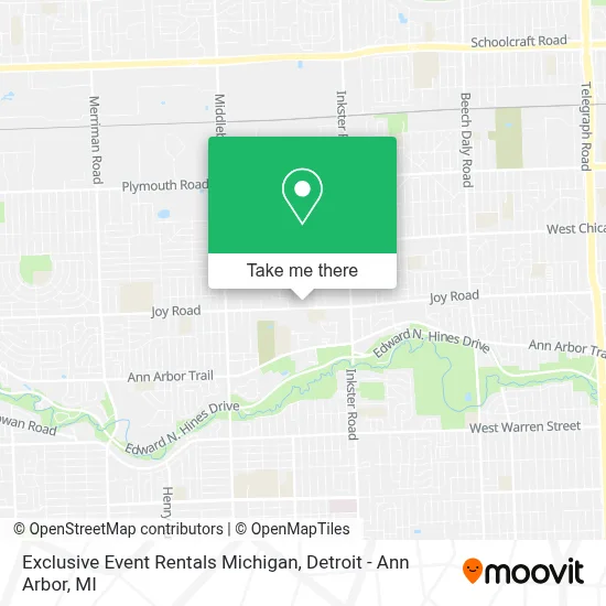 Exclusive Event Rentals Michigan map