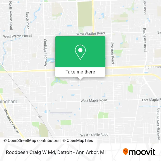 Roodbeen Craig W Md map
