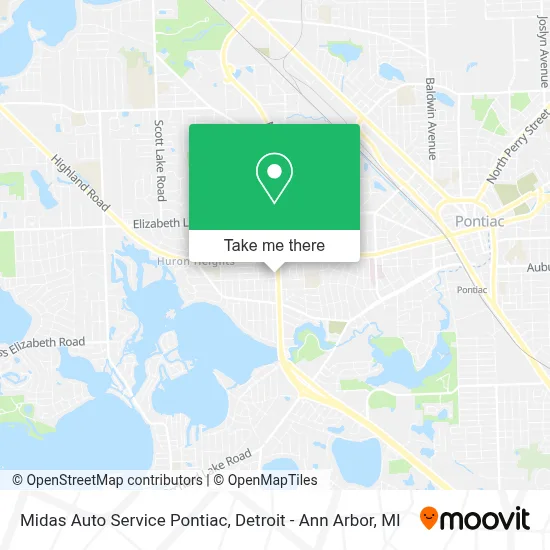 Midas Auto Service Pontiac map
