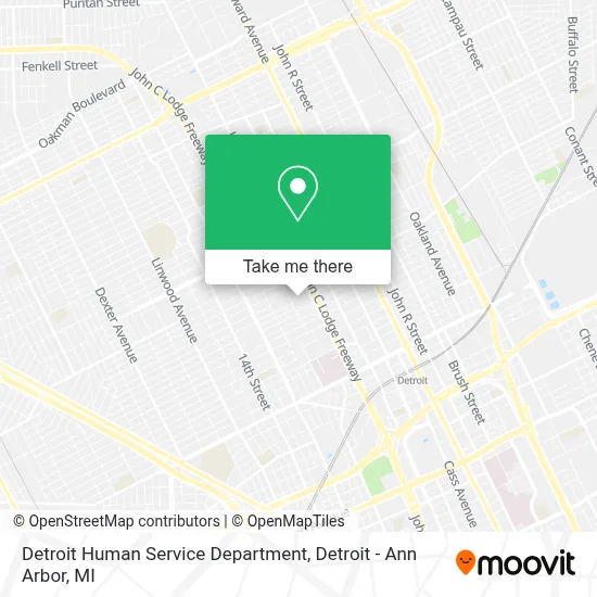Detroit Human Service Department map