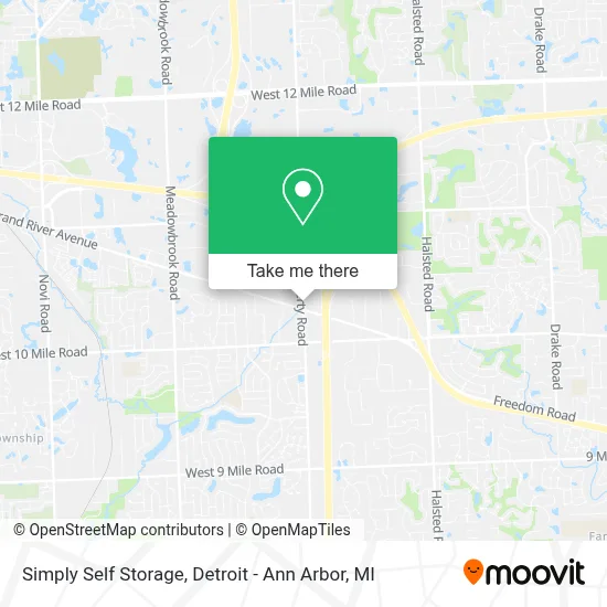 Simply Self Storage map