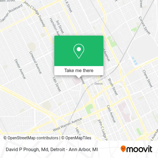 David P Prough, Md map