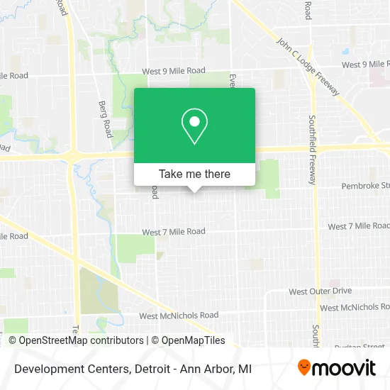 Development Centers map