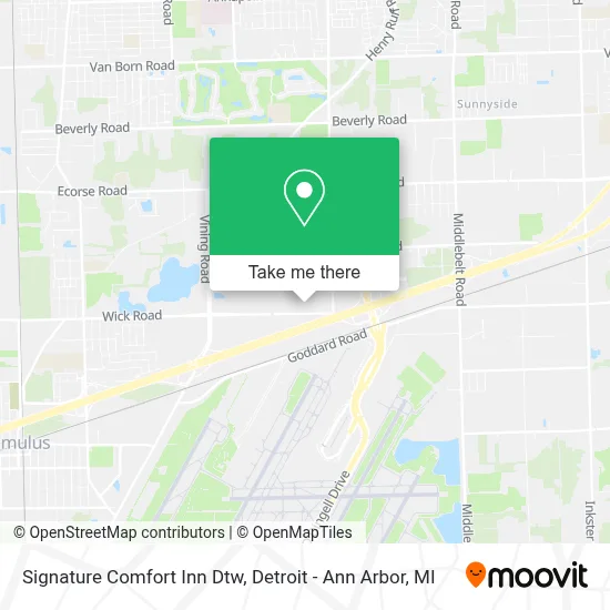 Signature Comfort Inn Dtw map