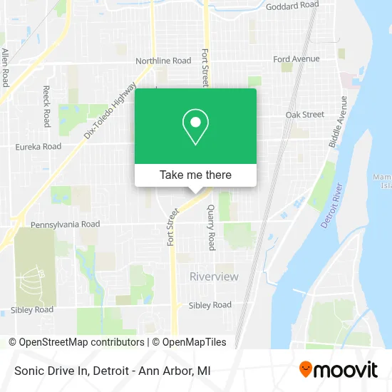 Sonic Drive In map