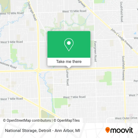 National Storage map