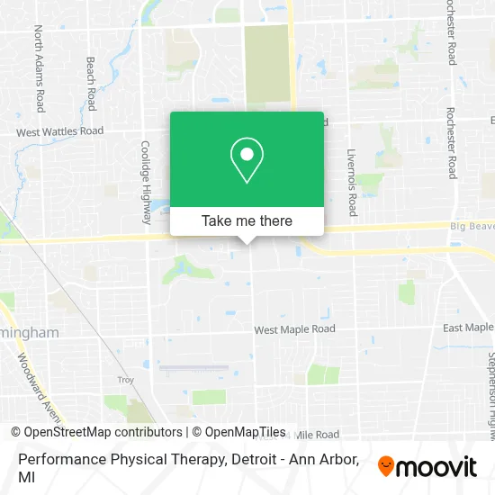 Performance Physical Therapy map