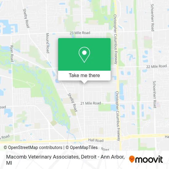 Macomb Veterinary Associates map