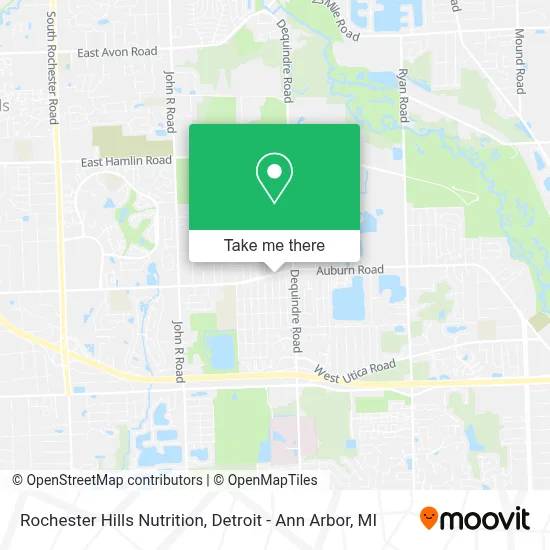 Rochester Hills Nutrition map