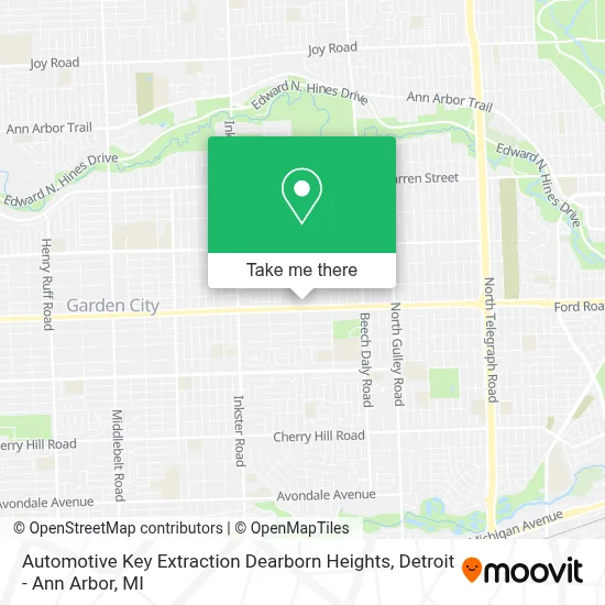 Automotive Key Extraction Dearborn Heights map