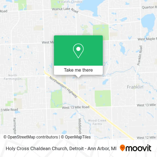 Holy Cross Chaldean Church map