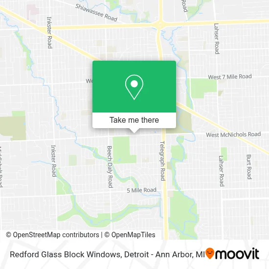 Redford Glass Block Windows map