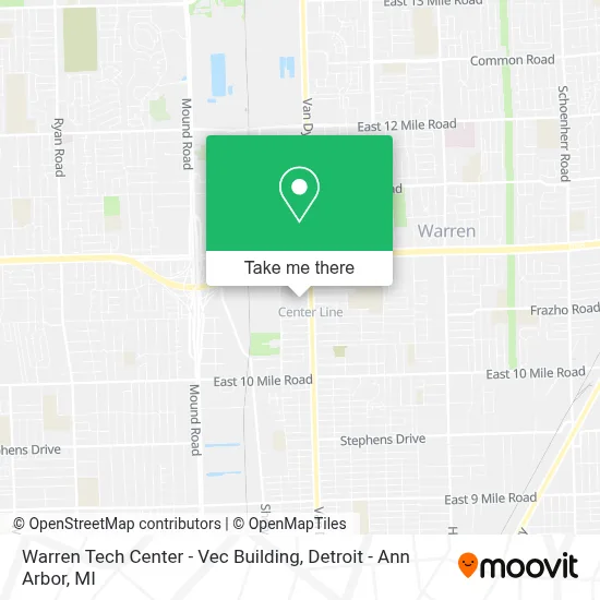 Warren Tech Center - Vec Building map