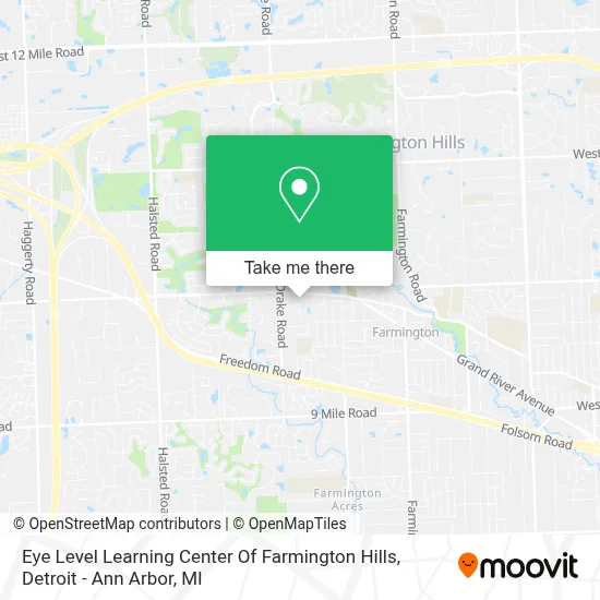 Eye Level Learning Center Of Farmington Hills map
