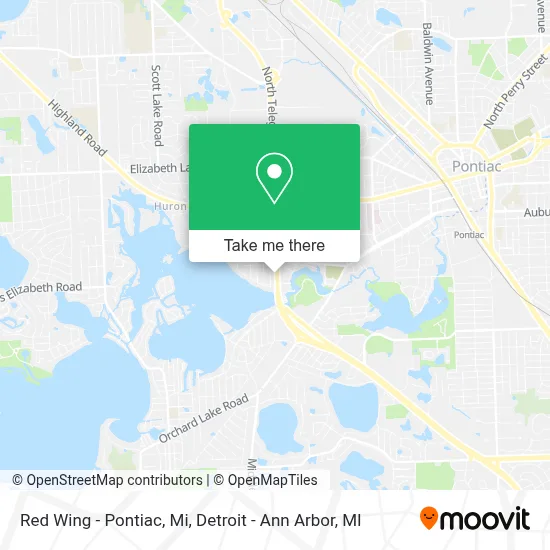 Red Wing - Pontiac, Mi map