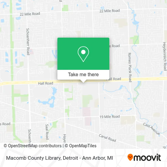 Macomb County Library map