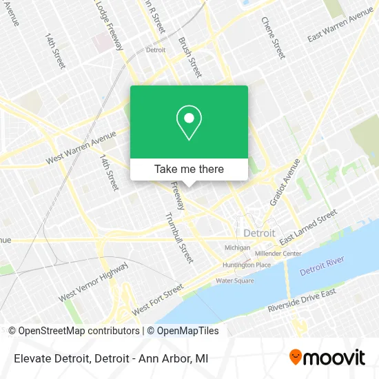 Elevate Detroit map