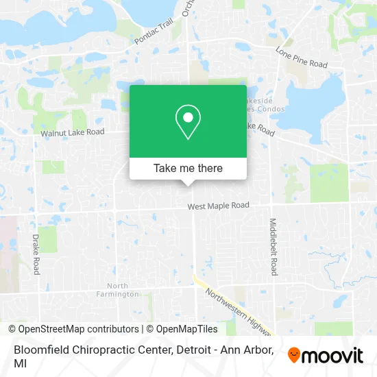 Bloomfield Chiropractic Center map