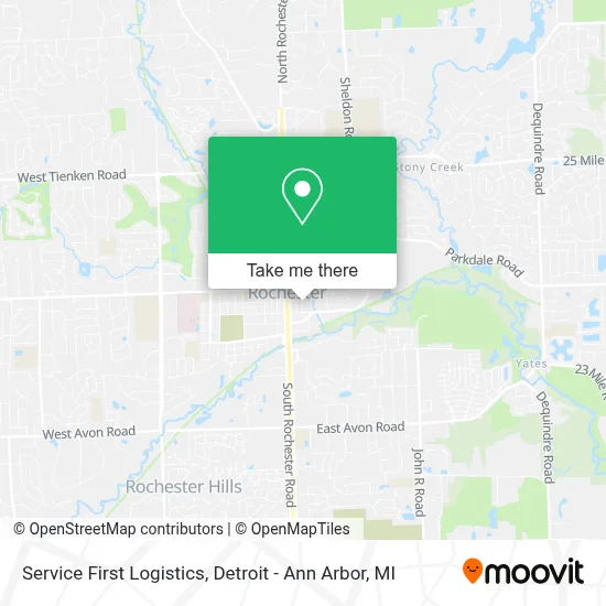 Service First Logistics map