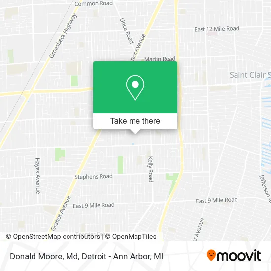 Donald Moore, Md map