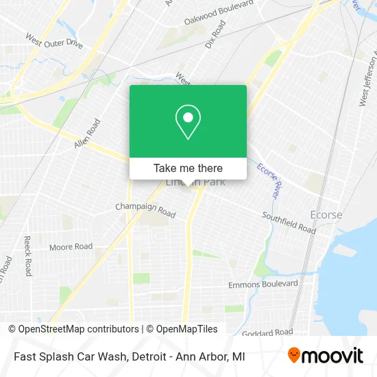 Fast Splash Car Wash map