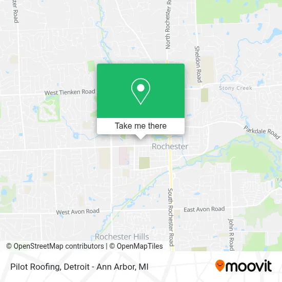 Pilot Roofing map