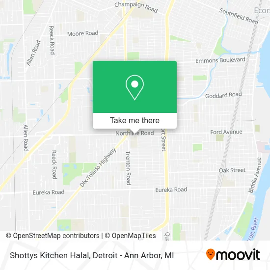 Shottys Kitchen Halal map