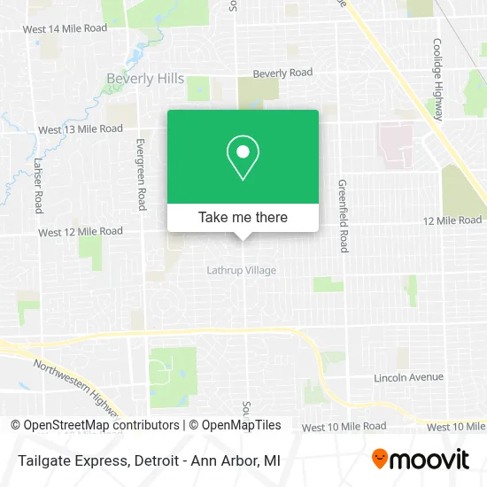 Tailgate Express map