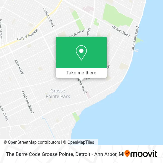 The Barre Code Grosse Pointe map