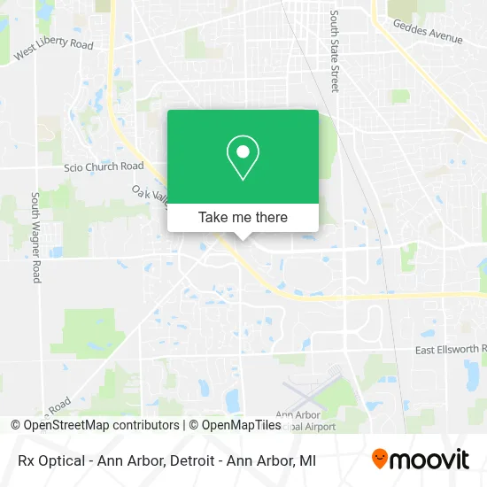 Rx Optical - Ann Arbor map