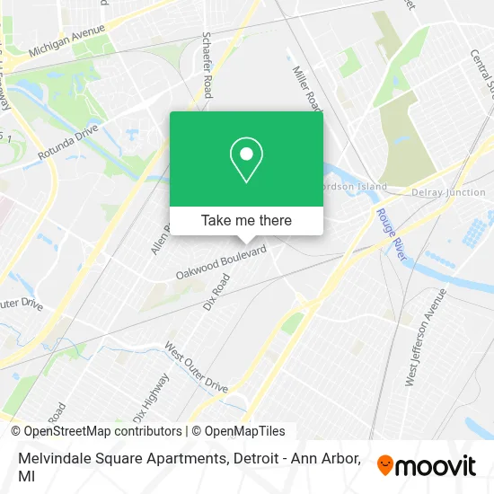Melvindale Square Apartments map