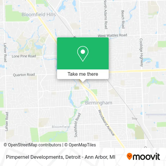 Pimpernel Developments map