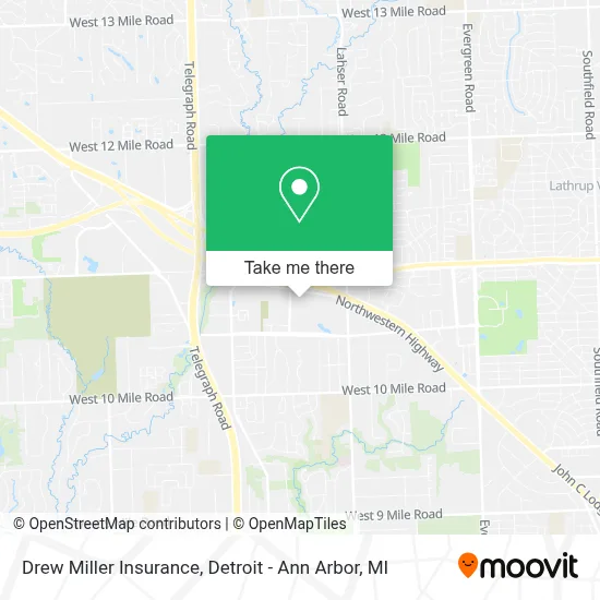 Drew Miller Insurance map