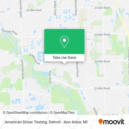 American Driver Testing map