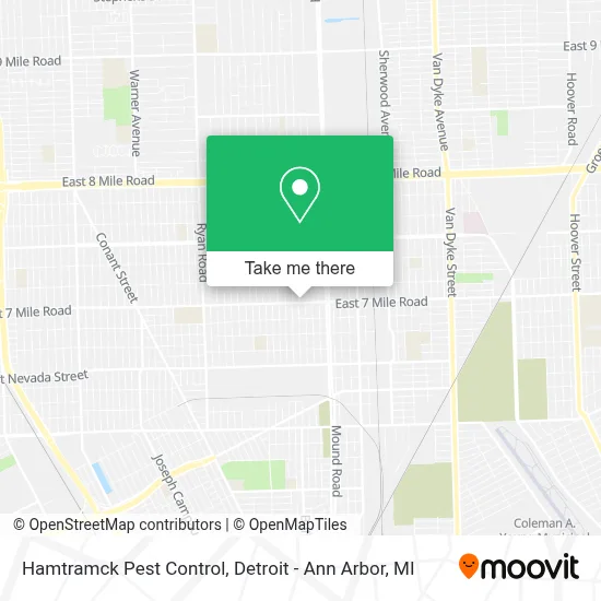 Hamtramck Pest Control map