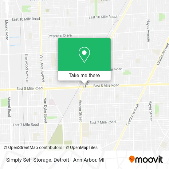 Simply Self Storage map