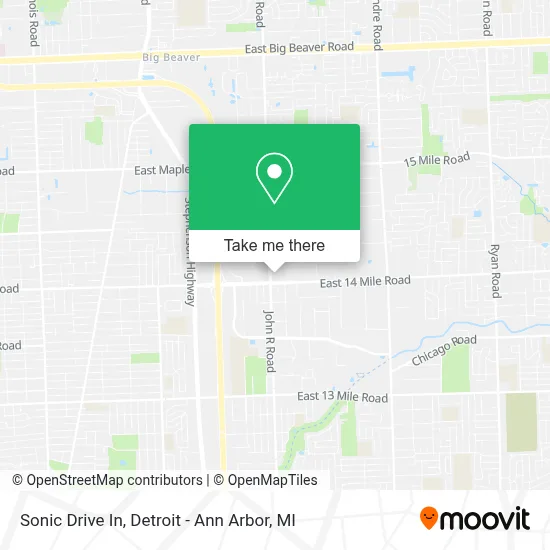 Sonic Drive In map