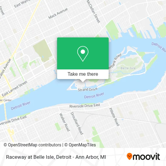 Raceway at Belle Isle map