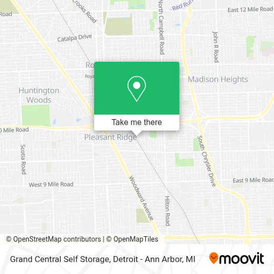 Grand Central Self Storage map