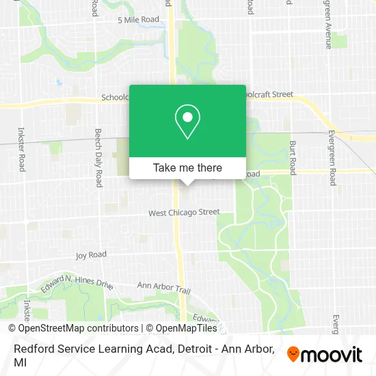 Redford Service Learning Acad map